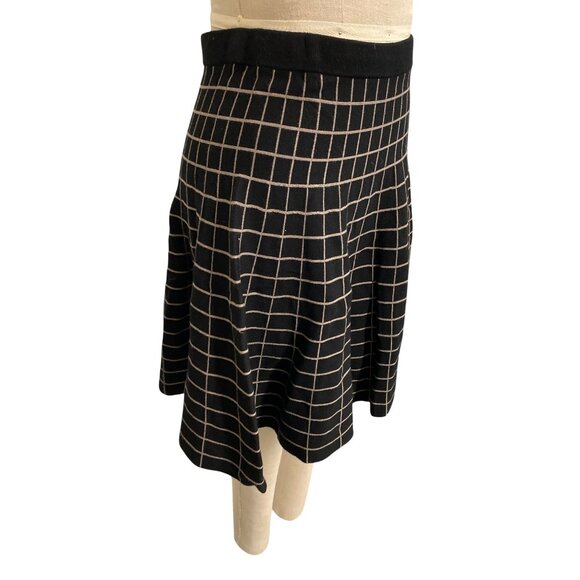 Vintage Y2K Carmen Marc Valvo Womens M Grid Pattern Skirt 80% Rayon 20% Nylon - Picture 2 of 9